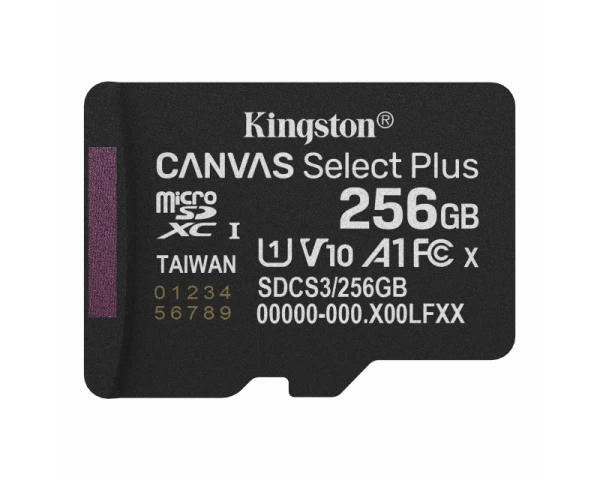 KINGSTON Memorijska kartica U1 V10 SDXC 256GB Canvas Select Plus G3 150R A1 SDCS3256GBSP 