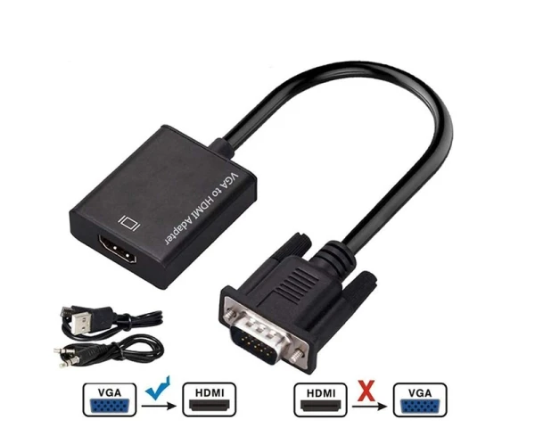 FAST ASIA Adapter VGA na HDMI (mž) + Audio kabl (mm) + Micro USB kabl (mm) 