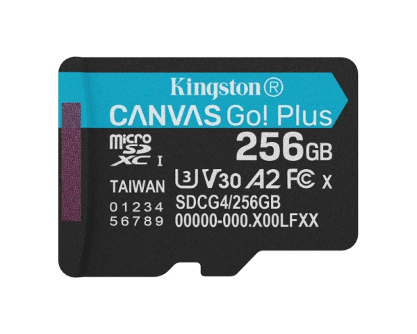KINGSTON Memorijska kartica U3 V30 microSDXC 256GB Canvas Go Plus 200MBs A2 SDCG4256GBSP 