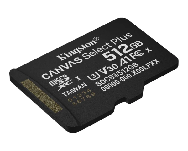 KINGSTON Memorijska kartica U3 V30 SDXC 512GB Canvas Select Plus G3 150R SDCS3512GBSP 