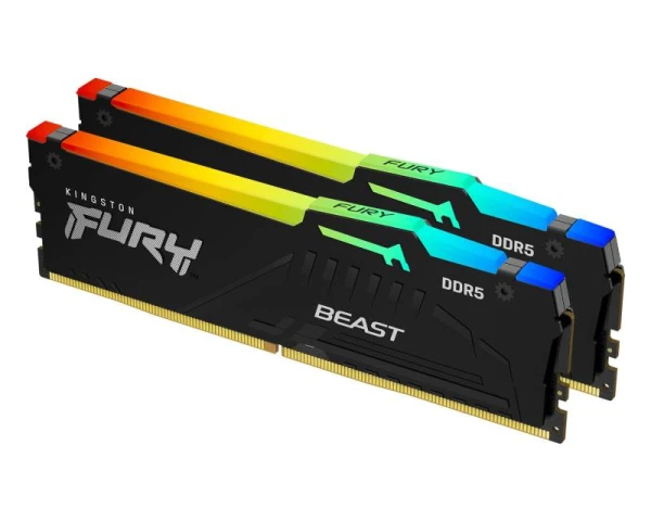 KINGSTON DIMM DDR5 64GB (2x32GB kit) 5600MTs KF556C36BBEAK2-64 Fury Beast RGB EXPO 