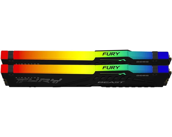 KINGSTON DIMM DDR5 64GB (2x32GB kit) 6000MTs KF560C30BBEAK2-64 FURY Beast RGB Black EXPO 