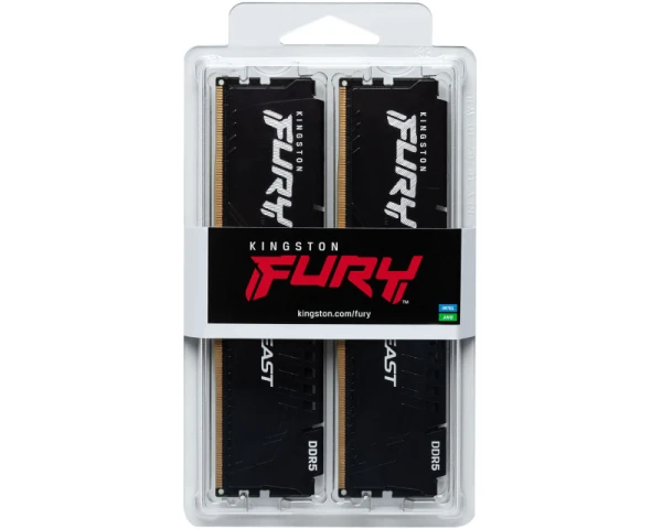 KINGSTON DIMM DDR5 64GB (2x32GB kit) 6000MTs KF560C30BBEK2-64 FURY Beast Black EXPO 