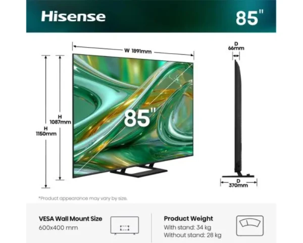 HISENSE 85 inča 85E8S ULED Mini LED 4K UHD Smart TV 