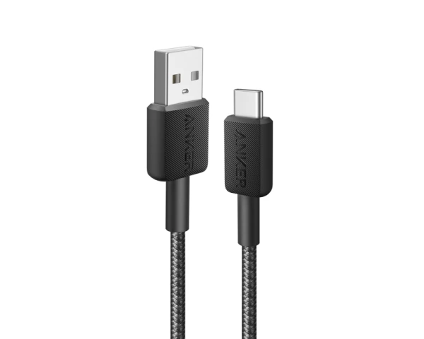 ANKER 322 USB tip-A na USB tip-C kabl MM 0.9m, 18W, pleteni, crni 