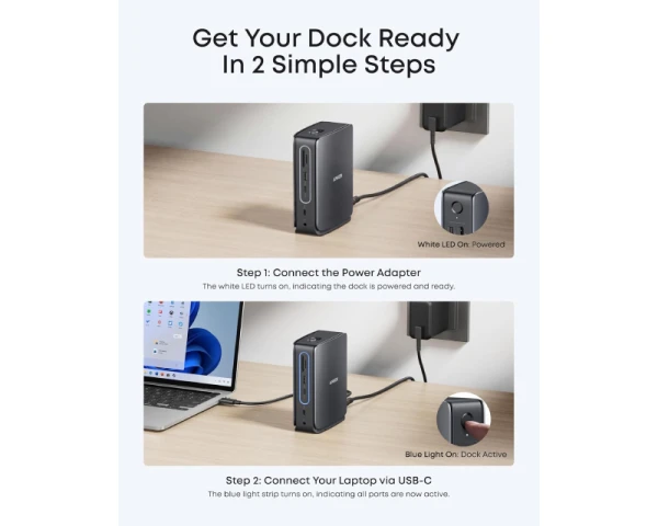 ANKER Nano Docking Stanica, 13u1 crna 