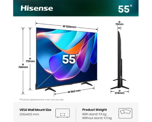 HISENSE 55 inča 55E6ST DLED 4K UHD Smart TV 