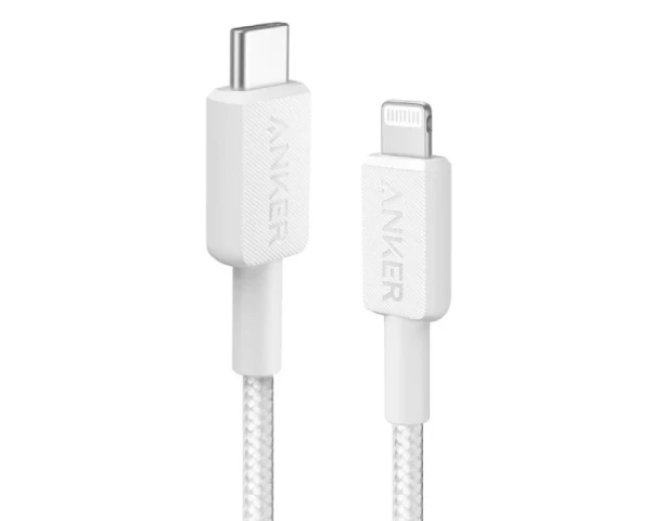 ANKER 322 USB tip-C na Lightning kabl MM 0.9m, 60W, pleteni, beli 